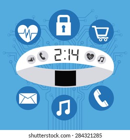 wearable technology design, vector illustration eps10 graphic 