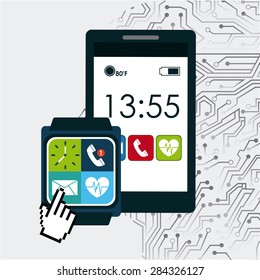 wearable technology design, vector illustration eps10 graphic 