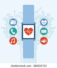 wearable technology design, vector illustration eps10 graphic 