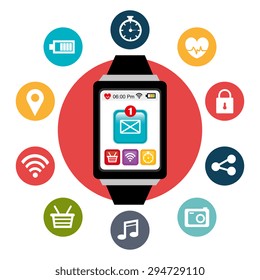 Wearable technology design, vector illustration eps 10