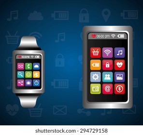 Wearable technology design, vector illustration eps 10