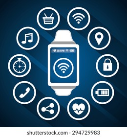 Wearable technology design, vector illustration eps 10