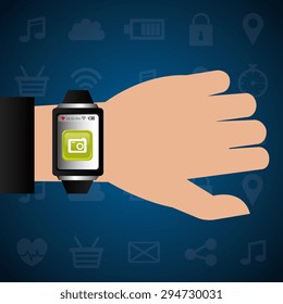 Wearable technology design, vector illustration eps 10