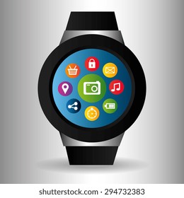 Wearable technology design, vector illustration eps 10