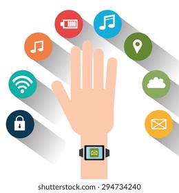 Wearable technology design, vector illustration eps 10