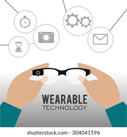 Wearable technology design, vector illustration eps 10.