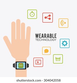 Wearable technology design, vector illustration eps 10. Wearable technology design, vector illustration eps 10.