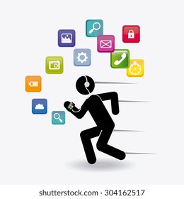 Wearable technology design, vector illustration eps 10.