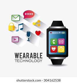 Wearable technology design, vector illustration eps 10.