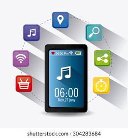 Wearable technology design, vector illustration eps 10.