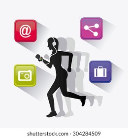Wearable technology design, vector illustration eps 10.