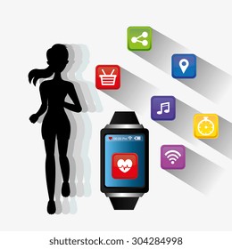 Wearable technology design, vector illustration eps 10.