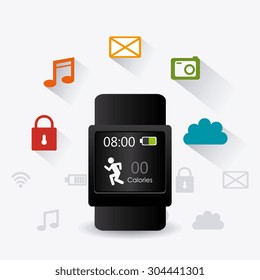 Wearable technology design, vector illustration eps 10.