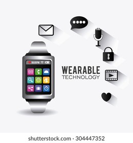 Wearable technology design, vector illustration eps 10.