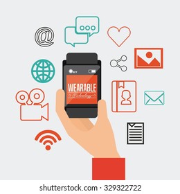 wearable technology design, vector illustration eps10 graphic 