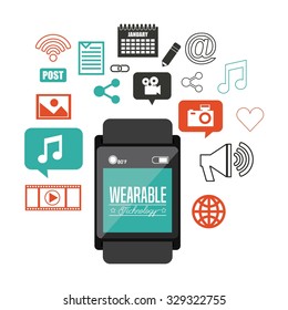 wearable technology design, vector illustration eps10 graphic 
