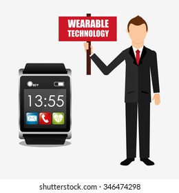 wearable technology design, vector illustration eps10 graphic 