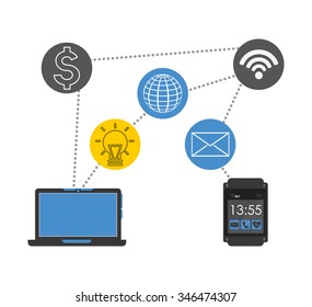 wearable technology design, vector illustration eps10 graphic 