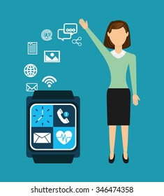 wearable technology design, vector illustration eps10 graphic 