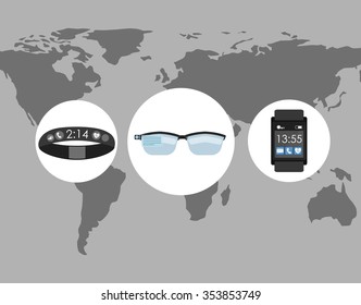 wearable technology design, vector illustration eps10 graphic 