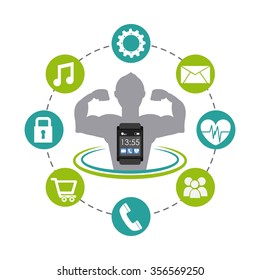 wearable technology design, vector illustration eps10 graphic 