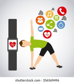 wearable technology design, vector illustration eps10 graphic 