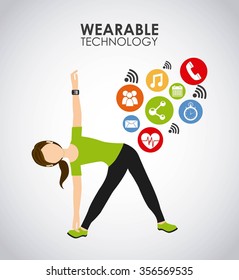 wearable technology design, vector illustration eps10 graphic 