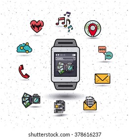 wearable technology design, vector illustration eps10 graphic 