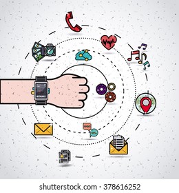 wearable technology design, vector illustration eps10 graphic 