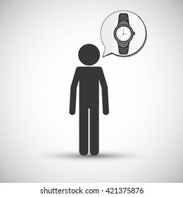 Wearable technology design. wireless icon. Flat illustration 