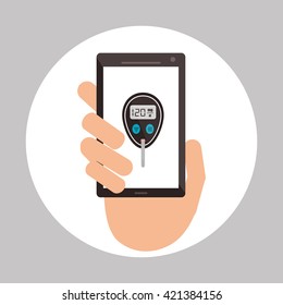 Wearable technology design. wireless icon. Flat illustration 