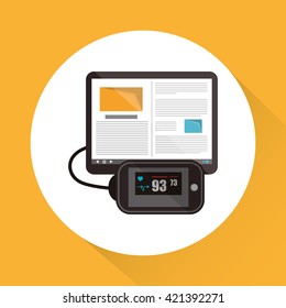 Wearable technology design. wireless icon. Flat illustration 
