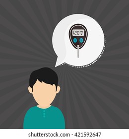 Wearable technology design. wireless icon. Flat illustration 