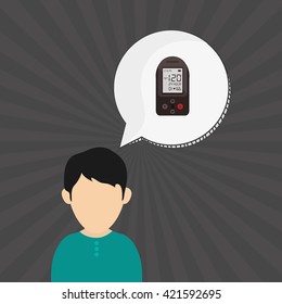 Wearable technology design. wireless icon. Flat illustration 