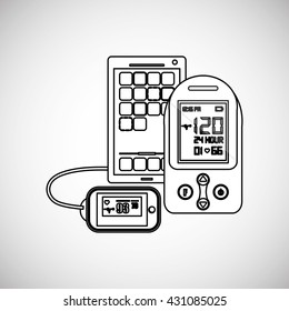Wearable technology design. wireless icon. Flat illustration  , vector