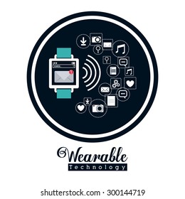 Wearable technology digital design, vector illustration eps 10 