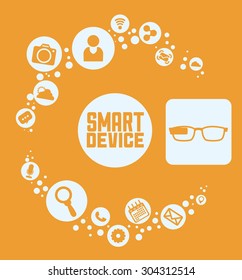 Wearable Technology digital design, vector illustration 10 eps graphic