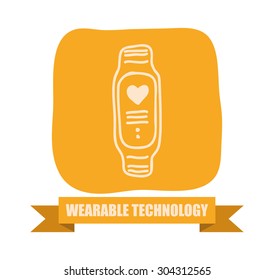 Wearable Technology digital design, vector illustration 10 eps graphic