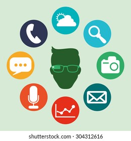 Wearable Technology digital design, vector illustration 10 eps graphic