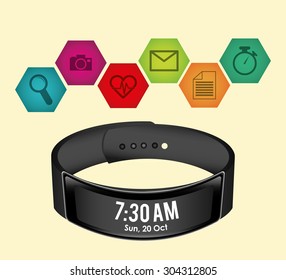 Wearable Technology digital design, vector illustration 10 eps graphic