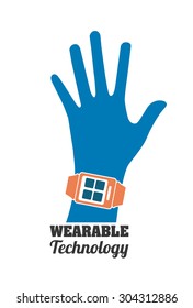 Wearable Technology digital design, vector illustration 10 eps graphic