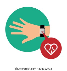 Wearable Technology digital design, vector illustration 10 eps graphic