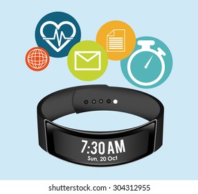 Wearable Technology digital design, vector illustration 10 eps graphic