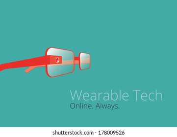 Wearable technology glasses vector design