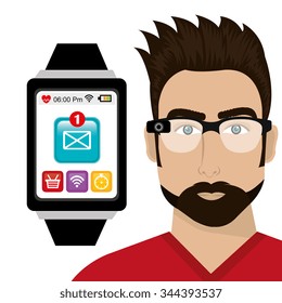 Wearable technology graphic design, vector illustration eps10