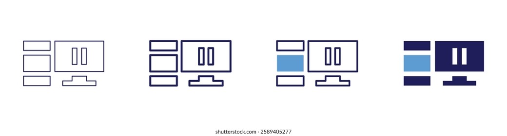 Wearable technology icon in 4 different styles. Thin Line, Line, Bold Line, Duotone. Duotone style. Editable stroke.