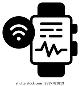 Wearable Technology Icon can be used for uiux, infographic, etc