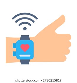 Wearable Technology Icon Flat Design Vector Illustration
