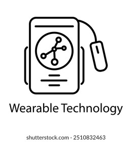 Wearable technology icon in line style 