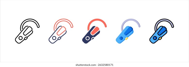 Conjunto de ícones de vários estilos de tecnologia vestível